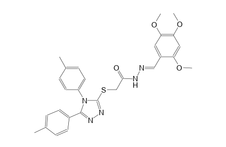 2-{[4,5-bis(4-methylphenyl)-4H-1,2,4-triazol-3-yl]sulfanyl}-N'-[(E)-(2,4,5-trimethoxyphenyl)methylidene]acetohydrazide