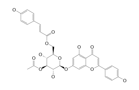 APIGENIN-7-O-BETA-D-(6''-TRANS-PARA-COUMAROYL)-3''-O-ACETYL-GLUCOPYRANOSIDE