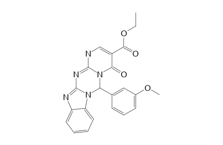 ETHYL-6-(3-METHOXYPHENYL)-4-OXO-4,6-DIHYDRO-1(12)(13)H-PYRIMIDO-[2',1':4,5]-[1,3,5]-TRIAZINO-[1,2-A]-BENZIMIDAZOLE-3-CARBOXYLATE