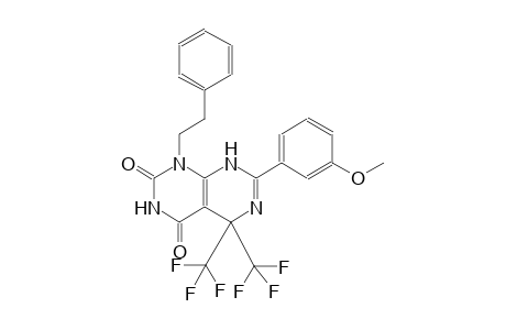 7-(3-methoxyphenyl)-1-(2-phenylethyl)-5,5-bis(trifluoromethyl)-5,8-dihydropyrimido[4,5-d]pyrimidine-2,4(1H,3H)-dione