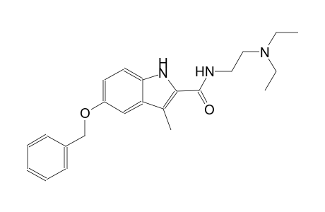 1H-indole-2-carboxamide, N-[2-(diethylamino)ethyl]-3-methyl-5-(phenylmethoxy)-