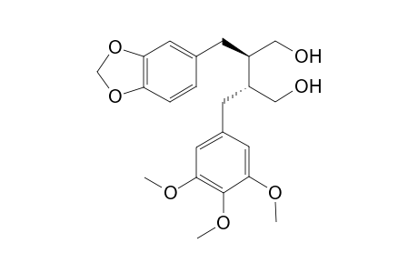 (2R,3R)-2-(1,3-benzodioxol-5-ylmethyl)-3-[(3,4,5-trimethoxyphenyl)methyl]butane-1,4-diol