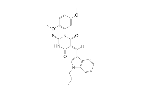 (5E)-1-(2,5-dimethoxyphenyl)-5-[(1-propyl-1H-indol-3-yl)methylene]-2-thioxodihydro-4,6(1H,5H)-pyrimidinedione