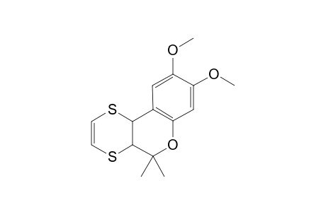 2,3-Dihydro-5,5-dimethyl-8,9-dimethoxy-5H-benzo[b]pyrano[3,4-b][1,4]dithiin