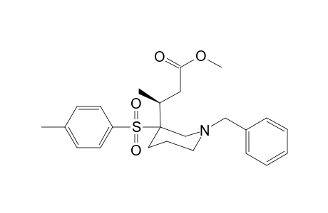Methyl (3S*)-3-[1-Benzyl-3-tosyl-3-piperidyl]butanoate