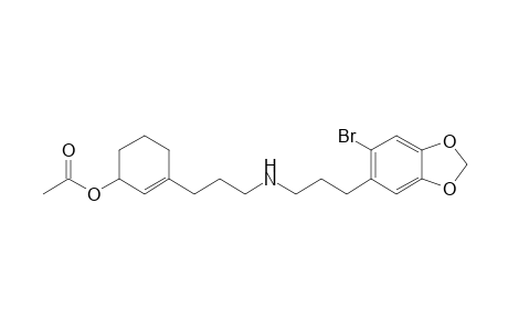 3-{3'-[3"-(6"'-Bromobenzo[1,3]dioxol-5"'-yl)propylamino]propyl}cyclohex-2'-enyl acetate