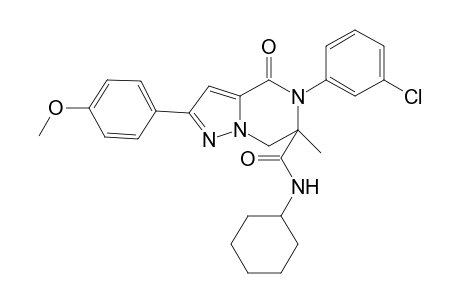 Pyrazolo[1,5-a]pyrazine-6-carboxamide, 5-(3-chlorophenyl)-N-cyclohexyl-4,5,6,7-tetrahydro-2-(4-methoxyphenyl)-6-methyl-4-oxo-