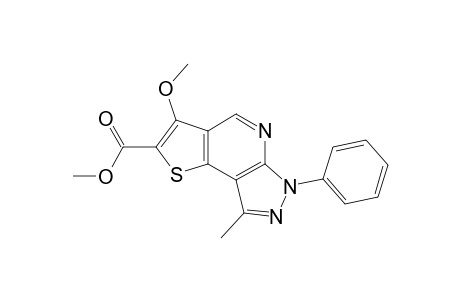 2-(Methoxycarbonyl)-3-methoxy-6-phenyl-8-methylpyrazolo[3,4-b]thieno[2,3-d]pyridine