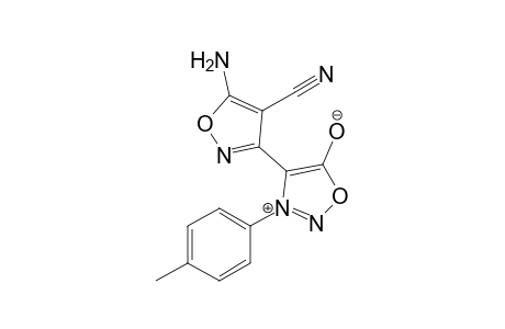 3-(p-Methylphenyl)-4-(5'-amino-4'-cyanoisoxazol-3'-yl)sydnone
