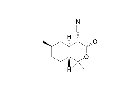 (4R,4aR,6R,8aR)-1,1,6-trimethyl-3-oxidanylidene-4a,5,6,7,8,8a-hexahydro-4H-isochromene-4-carbonitrile