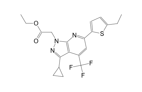 1H-pyrazolo[3,4-b]pyridine-1-acetic acid, 3-cyclopropyl-6-(5-ethyl-2-thienyl)-4-(trifluoromethyl)-, ethyl ester