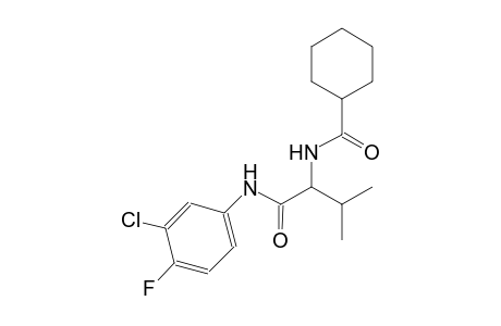 N-{1-[(3-chloro-4-fluoroanilino)carbonyl]-2-methylpropyl}cyclohexanecarboxamide