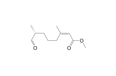 2-Octenoic acid, 3,7-dimethyl-8-oxo-, methyl ester, [R-(Z)]-