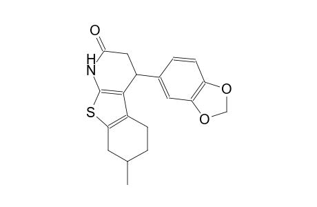 benzo[4,5]thieno[2,3-b]pyridin-2(1H)-one, 4-(1,3-benzodioxol-5-yl)-3,4,5,6,7,8-hexahydro-7-methyl-