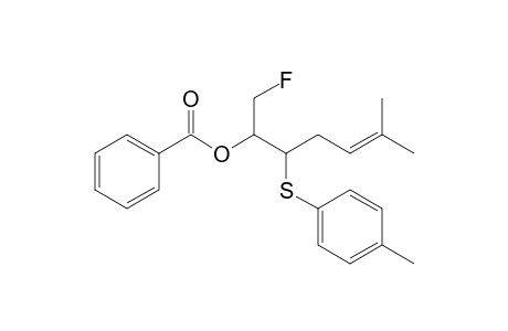 6-Methyl-1-fluoro-3-[(4'-methylphenyl)sulfenyl]hept-5-en-2-yl benzoate