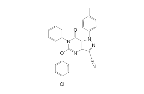 5-(4-Chlorophenoxy)-7-oxo-6-phenyl-1-p-tolyl-6,7-dihydro-1H-pyrazolo[4,3-d]pyrimidine-3-carbonitrile
