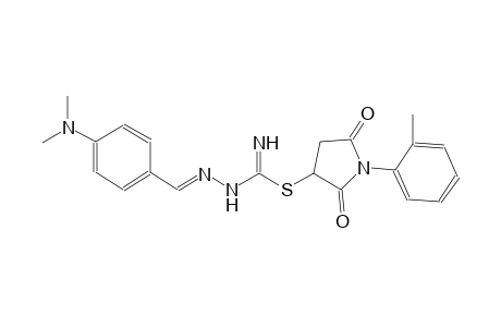 pyrrolidine, 3-[[[(2E)-2-[[4-(dimethylamino)phenyl]methylene]hydrazino]iminomethyl]thio]-1-(2-methylphenyl)-2,5-dioxo-