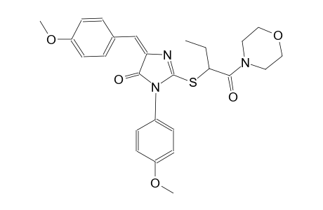 (5E)-5-(4-methoxybenzylidene)-3-(4-methoxyphenyl)-2-{[1-(4-morpholinylcarbonyl)propyl]sulfanyl}-3,5-dihydro-4H-imidazol-4-one