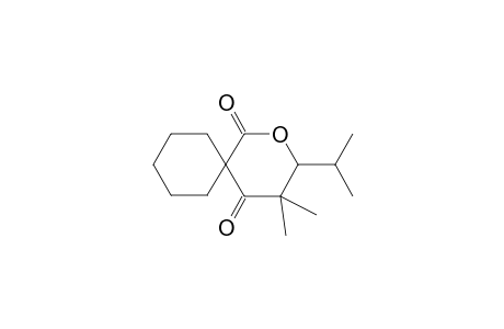 2-oxaspiro[5.5]undecane-1,5-dione, 4,4-dimethyl-3-(1-methylethyl)-