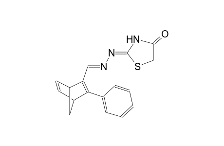 bicyclo[2.2.1]hepta-2,5-diene-2-carboxaldehyde, 3-phenyl-, [(2Z)-4-oxothiazolidinylidene]hydrazone