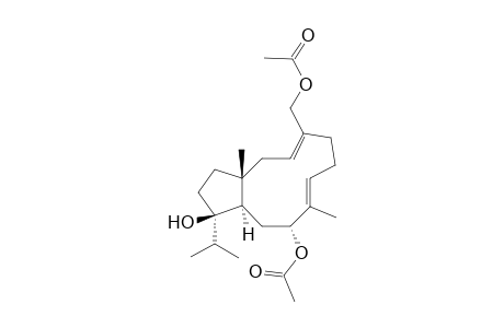 [(1R,3aR,5Z,9E,11R,12aR)-11-acetoxy-1-hydroxy-1-isopropyl-3a,10-dimethyl-2,3,4,7,8,11,12,12a-octahydrocyclopenta[11]annulen-6-yl]methyl acetate