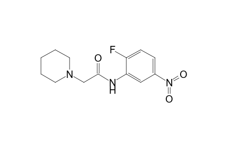 N-(2-fluoranyl-5-nitro-phenyl)-2-piperidin-1-yl-ethanamide