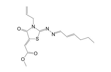 (Z)-Methyl 2-((Z)-3-allyl-2-{(E)-[(E)-hex-2-enylidene]-hydrazono}-4-oxothiazolidin-5-ylidene)acetate