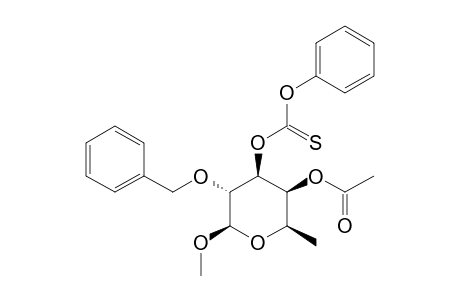 METHYL-4-O-ACETYL-2-O-BENZYL-6-DEOXY-3-O-PHENOXYTHIOCARBONYL-BETA-D-GALACTOPYRANOSIDE