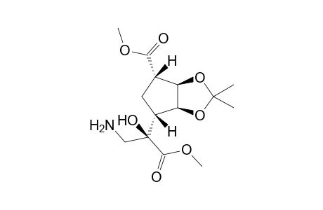 (1S,2R,3S,4R,1'R)-(+)-2,3-Isopropylidenedioxy-4-(1'-aminomethyl-1'-hydroxy-1'-methoxycarbonylmethyl)cyclopentane-1-carboxylic acid methyl ester