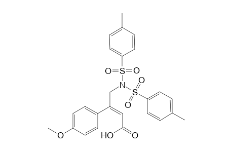 3-(4-Methoxyphenyl)-4-[N,N-bis(p-toluenesulfonyl)imidyl]-2-butenoic acid