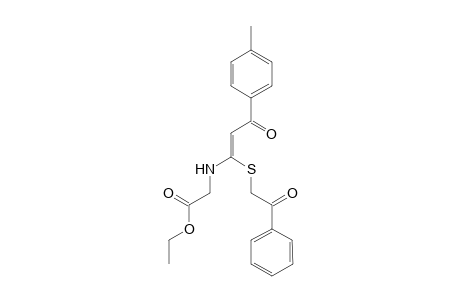 Ethyl[3-(4-methylphenyl)-3-oxo-1-(2-oxo-2-phenyl-ethylsulfanyl)propenylamino]acetate