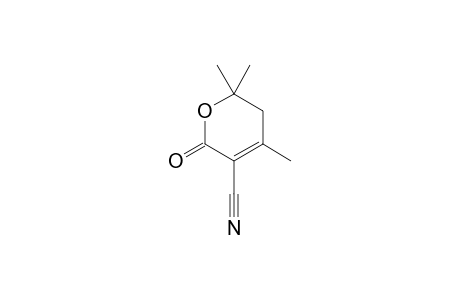 2H-Pyran-3-carbonitrile, 5,6-dihydro-4,6,6-trimethyl-2-oxo-