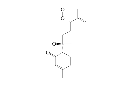PEROXYLIPPIDULCINE_B;(REL-6-S,1'-S,4'-R)-6-(1'-HYDROXY-4'-HYDROPEROXY-1',5'-DIMETHYL-5'-HEXENYL)-3-METHYL-2-CYCLOHEXENONE