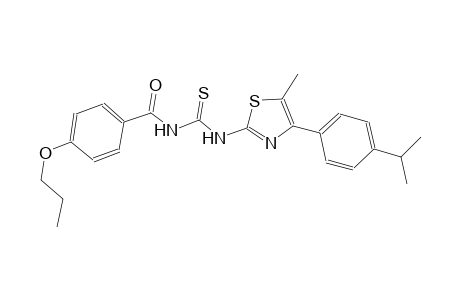 N-[4-(4-isopropylphenyl)-5-methyl-1,3-thiazol-2-yl]-N'-(4-propoxybenzoyl)thiourea
