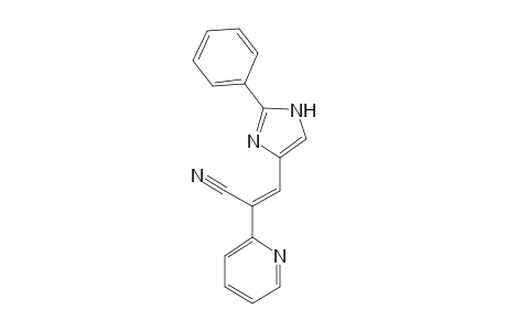(Z)-3-(2-phenyl-1H-imidazol-5-yl)-2-(2-pyridinyl)-2-propenenitrile