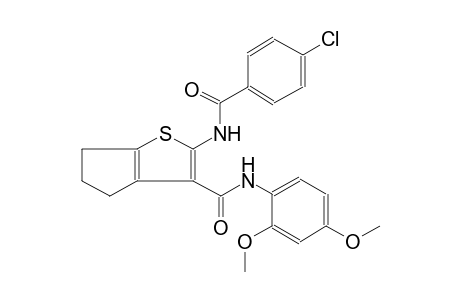 4H-cyclopenta[b]thiophene-3-carboxamide, 2-[(4-chlorobenzoyl)amino]-N-(2,4-dimethoxyphenyl)-5,6-dihydro-