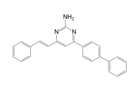2-Pyrimidinamine, 4-[1,1'-biphenyl]-4-yl-6-(2-phenylethenyl)-, (E)-