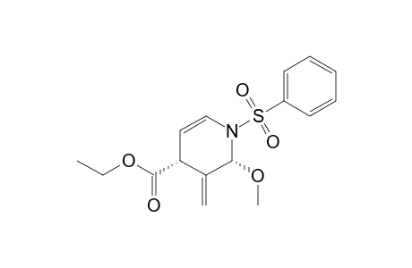 4-Pyridinecarboxylic acid, 1,2,3,4-tetrahydro-2-methoxy-3-methylene-1-(phenylsulfonyl)-, ethyl ester, cis-