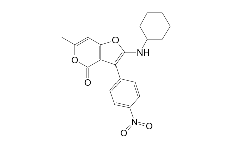 2-(Cyclohexylamino)-6-methyl-3-(p-nitrophenyl)-4H-furo[3,2-c]pyran-4-one
