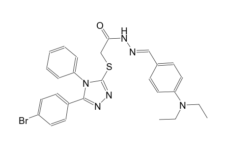 2-{[5-(4-bromophenyl)-4-phenyl-4H-1,2,4-triazol-3-yl]sulfanyl}-N'-{(E)-[4-(diethylamino)phenyl]methylidene}acetohydrazide