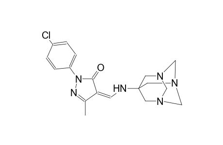 (4Z)-2-(4-chlorophenyl)-5-methyl-4-[(1,3,5-triazatricyclo[3.3.1.1~3,7~]dec-7-ylamino)methylene]-2,4-dihydro-3H-pyrazol-3-one