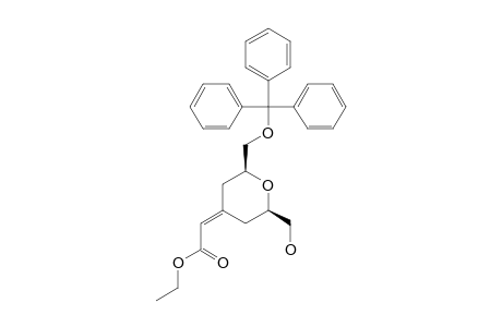 (2-HYDROXYMETHYL-6-TRITYLOXYMETHYL-TETRAHYDRO-PYRAN-4-YLIDENE)-ACETIC-ACID-ETHYLESTER