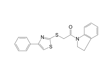 1-(2,3-dihydroindol-1-yl)-2-[(4-phenyl-1,3-thiazol-2-yl)sulfanyl]ethanone
