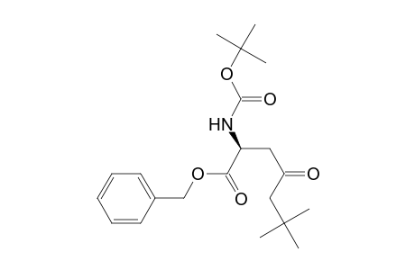 Benzyl 2(S)-[(tert-butoxycarbonyl)amino]-4-oxo-6,6-dimethylheptanoate
