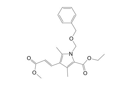 1H-Pyrrole-2-carboxylic acid, 4-(3-methoxy-3-oxo-1-propenyl)-3,5-dimethyl-1-[(phenylmethoxy)methyl]-, ethyl ester, (E)-