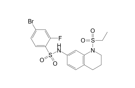 4-Bromo-N-(1-(ethylsulfonyl)-1,2,3,4-tetrahydroquinolin-7-yl)-2-fluorobenzenesulfonamide
