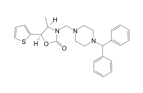 (SYN)-4-METHYL-3-[(4-BENZHYDRYLPIPERAZIN-1-YL)-METHYL]-5-THIEN-2-YL-1,3-OXAZOLIDIN-2-ONE