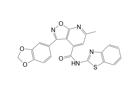 3-(1,3-benzodioxol-5-yl)-N-(1,3-benzothiazol-2-yl)-6-methylisoxazolo[5,4-b]pyridine-4-carboxamide
