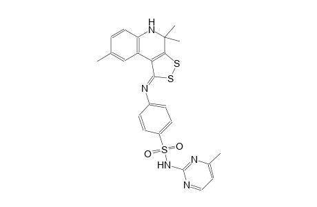 N-(4-methyl-2-pyrimidinyl)-4-{[(1Z)-4,4,8-trimethyl-4,5-dihydro-1H-[1,2]dithiolo[3,4-c]quinolin-1-ylidene]amino}benzenesulfonamide