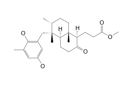 3-[(1R,4aS,5R,6R,8aS)-5-(2,5-dihydroxy-3-methyl-benzyl)-2-keto-5,6,8a-trimethyl-decalin-1-yl]propionic acid methyl ester